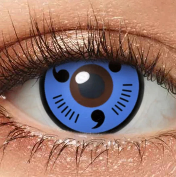 写輪眼 (青)【ナルト】- SFX-EYES 全眼カラコン 特殊カラコン コスプレ ハロウイン オーダーメイド アニメ 漫画 度付き 度入り 度あり