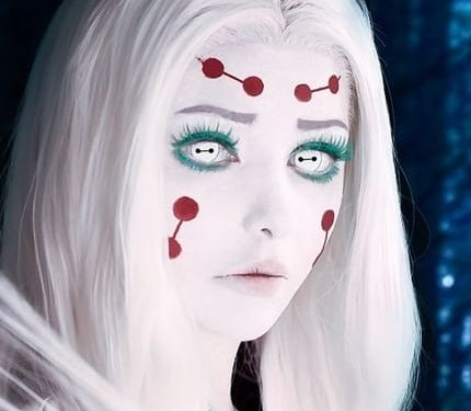 姉蜘蛛【鬼滅の刃】【度付き可能】【少し視界減少】- SFX-EYES 全眼カラコン 特殊カラコン コスプレ ハロウイン オーダーメイド アニメ 漫画 度付き 度入り 度あり