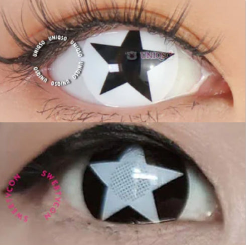 アニメスター (2種類) 【度付き可能】- SFX-EYES 全眼カラコン 特殊カラコン コスプレ ハロウイン オーダーメイド アニメ 漫画 度付き 度入り 度あり
