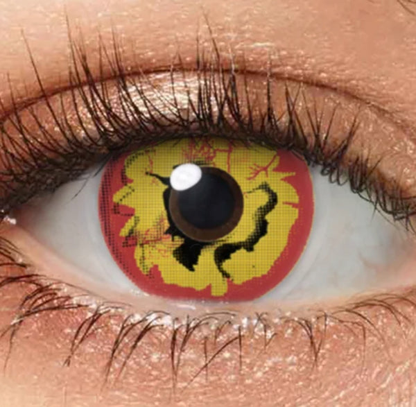 バーニング・ゾンビ- SFX-EYES 全眼カラコン 特殊カラコン コスプレ ハロウイン オーダーメイド アニメ 漫画 度付き 度入り 度あり