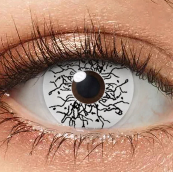 ブラック・感染- SFX-EYES 全眼カラコン 特殊カラコン コスプレ ハロウイン オーダーメイド アニメ 漫画 度付き 度入り 度あり