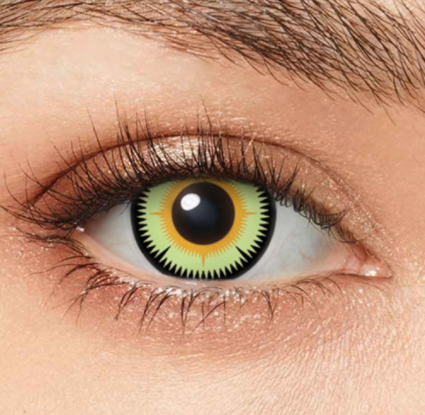 グリーンターゲット- SFX-EYES 全眼カラコン 特殊カラコン コスプレ ハロウイン オーダーメイド アニメ 漫画 度付き 度入り 度あり