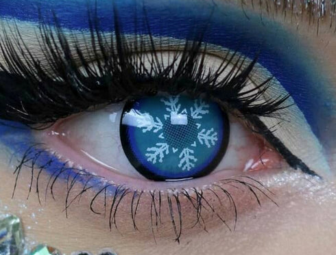 フローズン 【度付き可能】【視界減少】- SFX-EYES 全眼カラコン 特殊カラコン コスプレ ハロウイン オーダーメイド アニメ 漫画 度付き 度入り 度あり