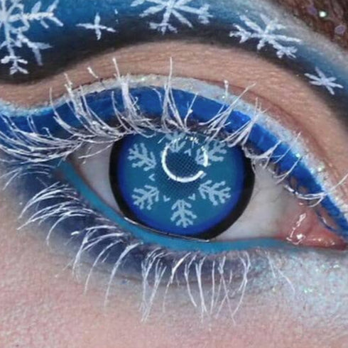 フローズン 【度付き可能】【視界減少】- SFX-EYES 全眼カラコン 特殊カラコン コスプレ ハロウイン オーダーメイド アニメ 漫画 度付き 度入り 度あり