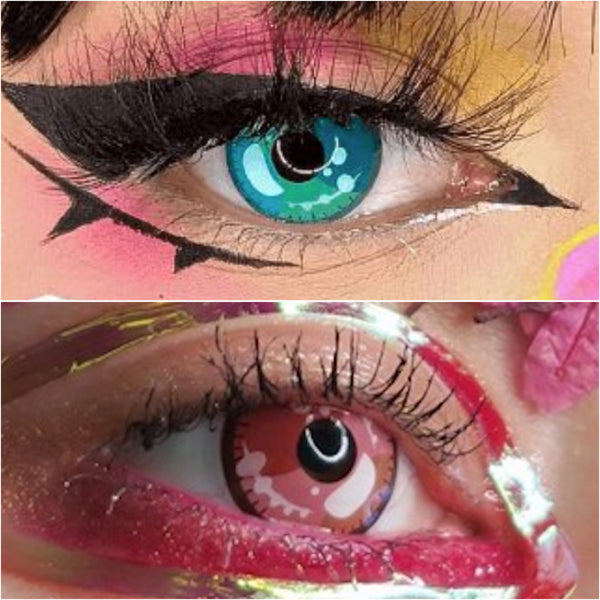 カワイイ (2種類)- SFX-EYES 全眼カラコン 特殊カラコン コスプレ ハロウイン オーダーメイド アニメ 漫画 度付き 度入り 度あり