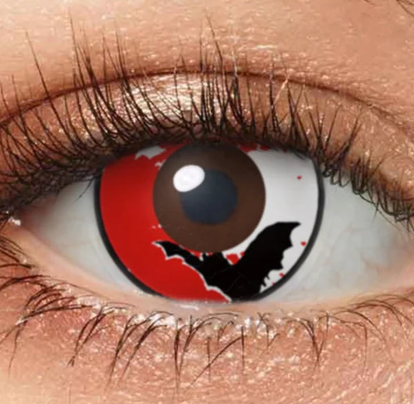 コウモリ- SFX-EYES 全眼カラコン 特殊カラコン コスプレ ハロウイン オーダーメイド アニメ 漫画 度付き 度入り 度あり