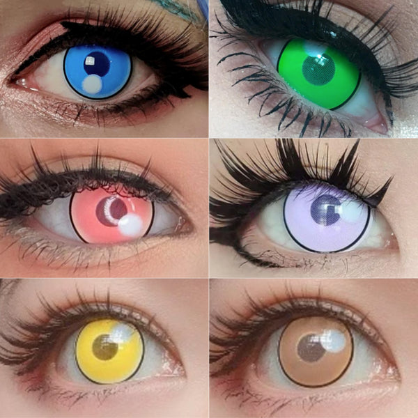 クラウドアニメ(6種類) 【度付き可能】- SFX-EYES 全眼カラコン 特殊カラコン コスプレ ハロウイン オーダーメイド アニメ 漫画 度付き 度入り 度あり