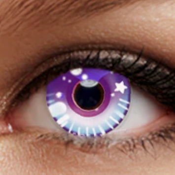 パープルキュート- SFX-EYES 全眼カラコン 特殊カラコン コスプレ ハロウイン オーダーメイド アニメ 漫画 度付き 度入り 度あり