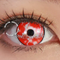 レッド電子回路 【度付き可能】- SFX-EYES 全眼カラコン 特殊カラコン コスプレ ハロウイン オーダーメイド アニメ 漫画 度付き 度入り 度あり