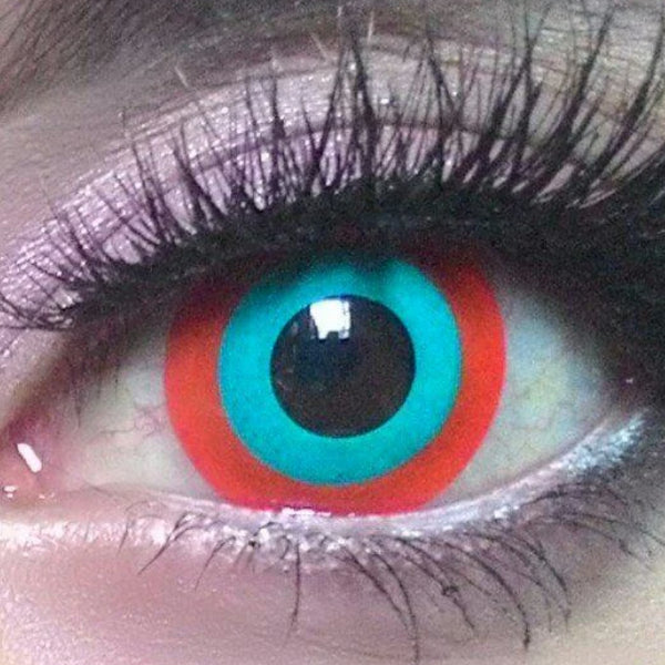 レッド人形- SFX-EYES 全眼カラコン 特殊カラコン コスプレ ハロウイン オーダーメイド アニメ 漫画 度付き 度入り 度あり