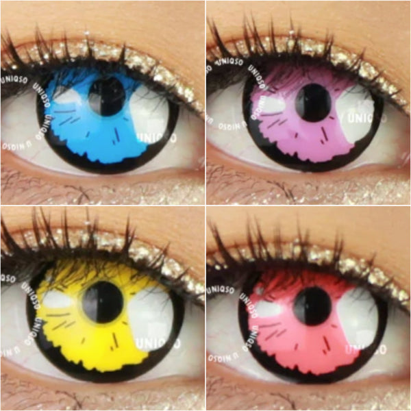リアルアニメ (4種類)- SFX-EYES 全眼カラコン 特殊カラコン コスプレ ハロウイン オーダーメイド アニメ 漫画 度付き 度入り 度あり