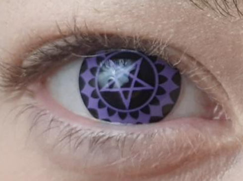 シエル【黒執事】【度付き可能】【一枚単品可能】- SFX-EYES 全眼カラコン 特殊カラコン コスプレ ハロウイン オーダーメイド アニメ 漫画 度付き 度入り 度あり