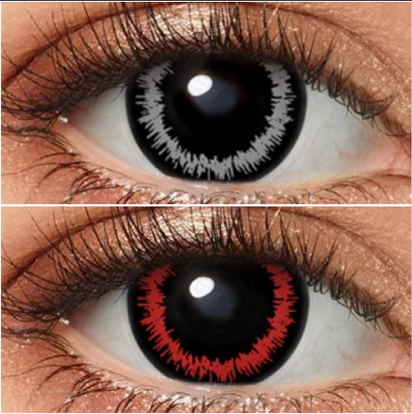 シャーク (2種類)- SFX-EYES 全眼カラコン 特殊カラコン コスプレ ハロウイン オーダーメイド アニメ 漫画 度付き 度入り 度あり