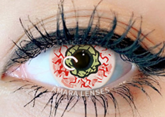 スケアリィホワイト- SFX-EYES 全眼カラコン 特殊カラコン コスプレ ハロウイン オーダーメイド アニメ 漫画 度付き 度入り 度あり