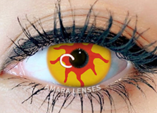 スケアリィイエロー- SFX-EYES 全眼カラコン 特殊カラコン コスプレ ハロウイン オーダーメイド アニメ 漫画 度付き 度入り 度あり