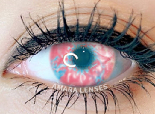 スケアリィピンク- SFX-EYES 全眼カラコン 特殊カラコン コスプレ ハロウイン オーダーメイド アニメ 漫画 度付き 度入り 度あり