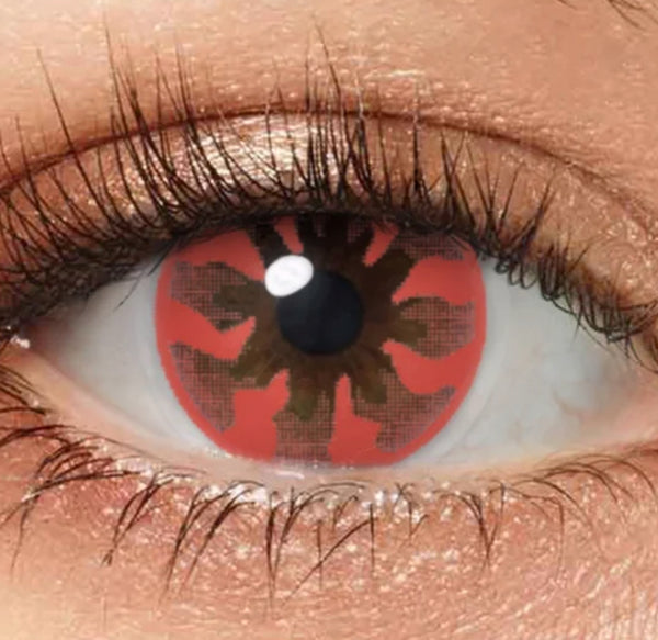 トワイライト・レッド- SFX-EYES 全眼カラコン 特殊カラコン コスプレ ハロウイン オーダーメイド アニメ 漫画 度付き 度入り 度あり